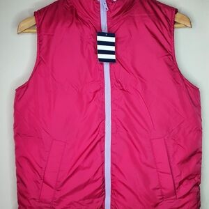 Lands' End Reversible Down Vest Kids 14-16 L NWT